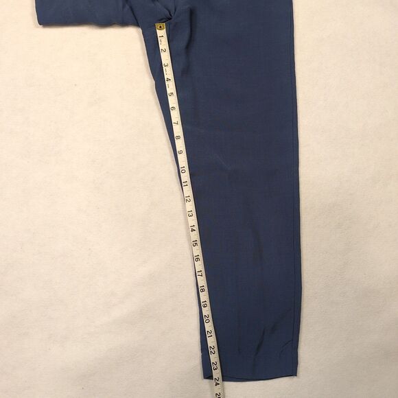 J. Crew Jumpsuit Womens 0 Sleeveless Blue Lyocell Cropped Straight Leg Pants - Picture 9 of 14